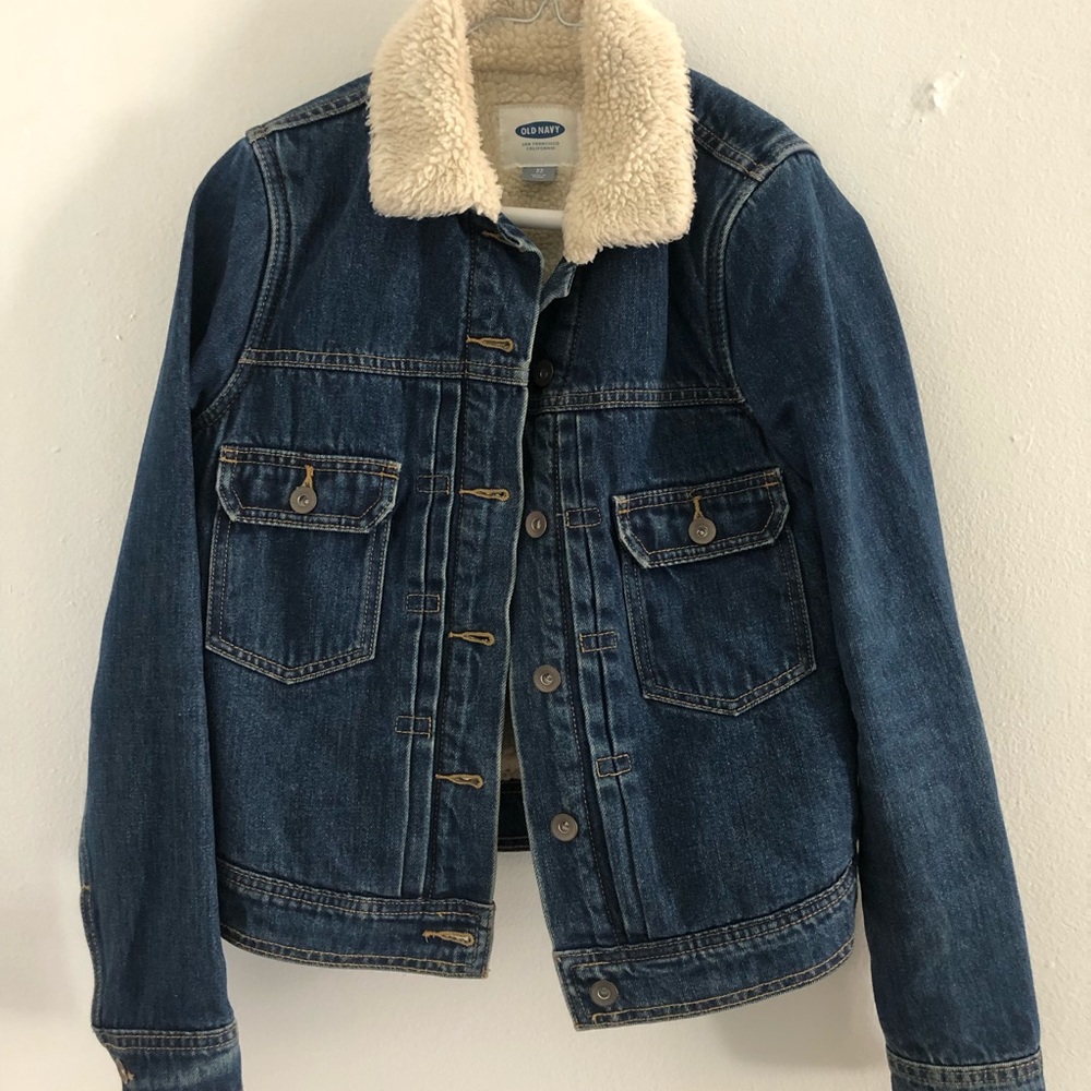 Old Navy Sherpa Denim Jacket XS - Picture 3 of 3